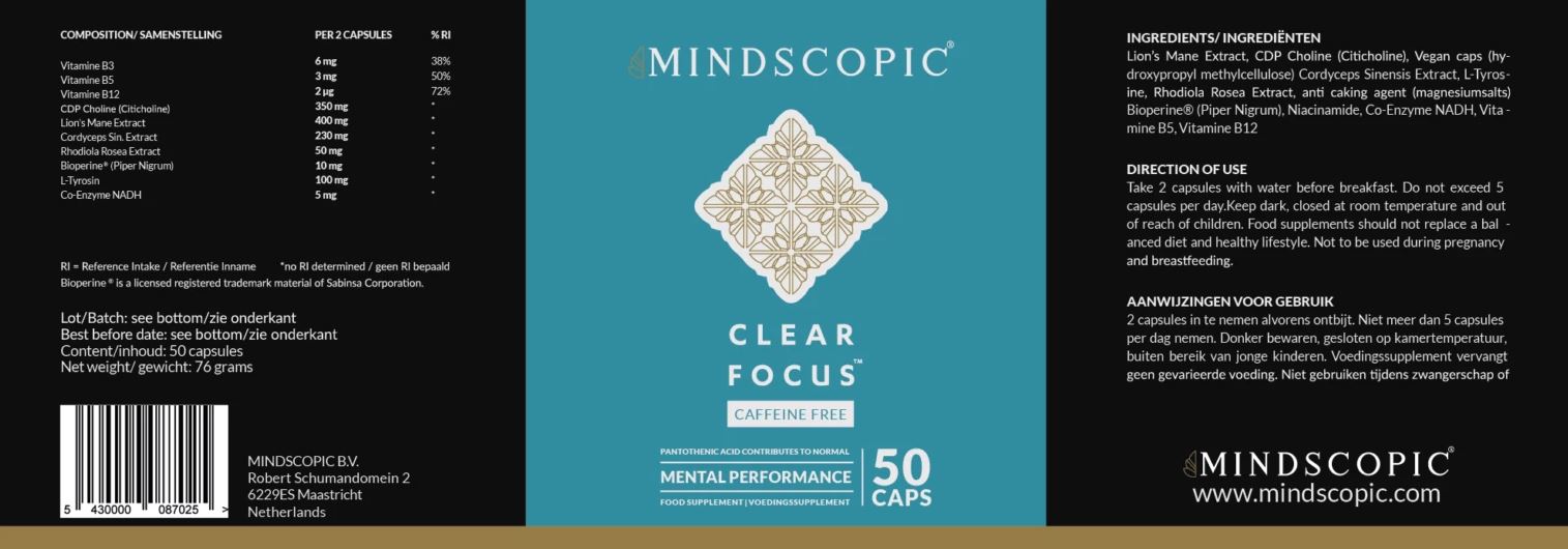 Clear Focus Caffeine Free Clear Focus Caffeine Free