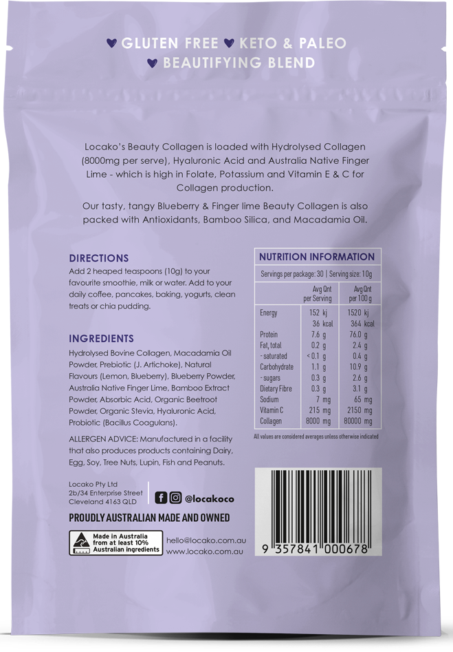 Beauty Collagen Blueberry & Fingerlime 300g Beauty Collagen Blueberry & Fingerlime 300g