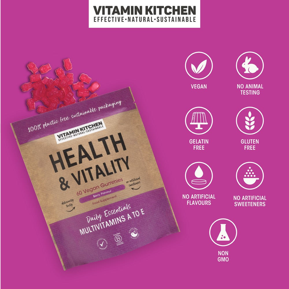Health & Vitality (Multi-Vitamins) Vegan Gummies Pouch 60pk Health & Vitality (Multi-Vitamins) Vegan Gummies Pouch 60pk