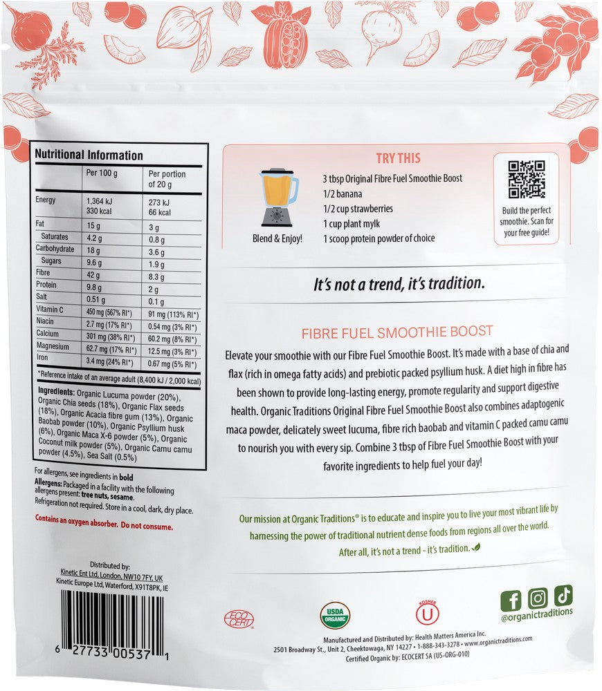 Organic Fibre Fuel Smoothie - Original Organic Fibre Fuel Smoothie - Original