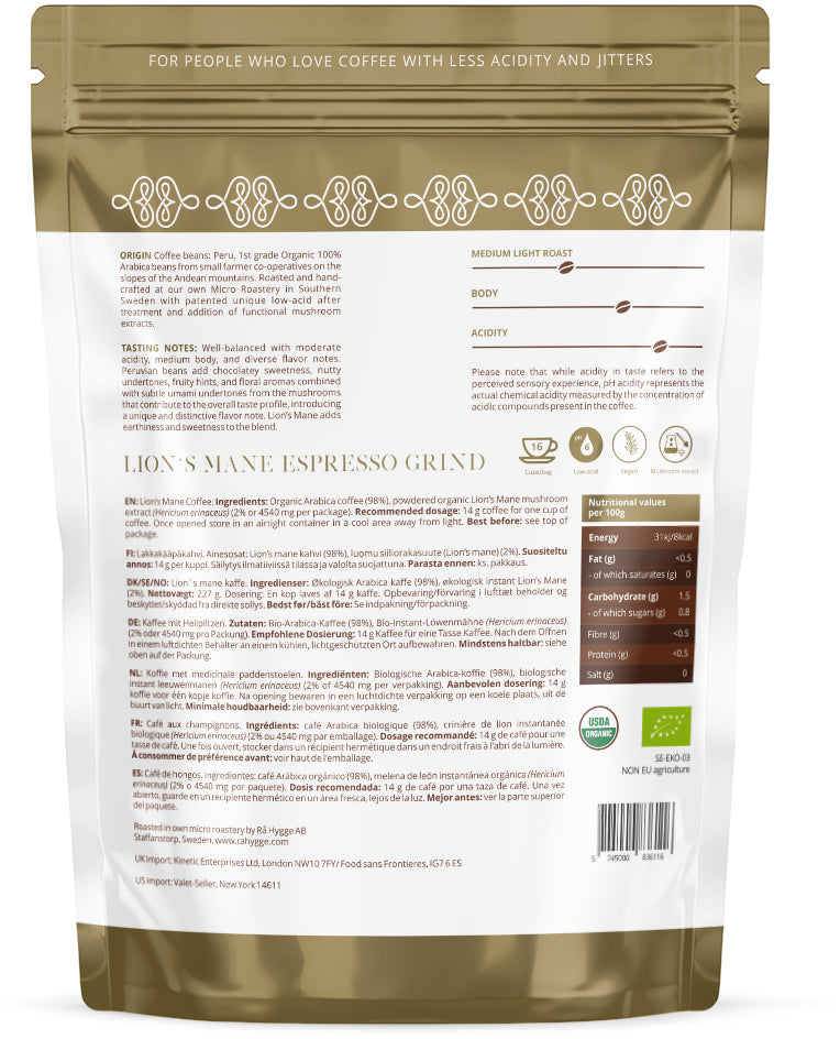 Lions-Espresso Grind Bio 227g Lions-Espresso Grind Bio 227g
