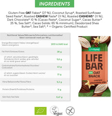 Organic Lifebar Oat Snack Cashew Chocolate Chip 40g x 15