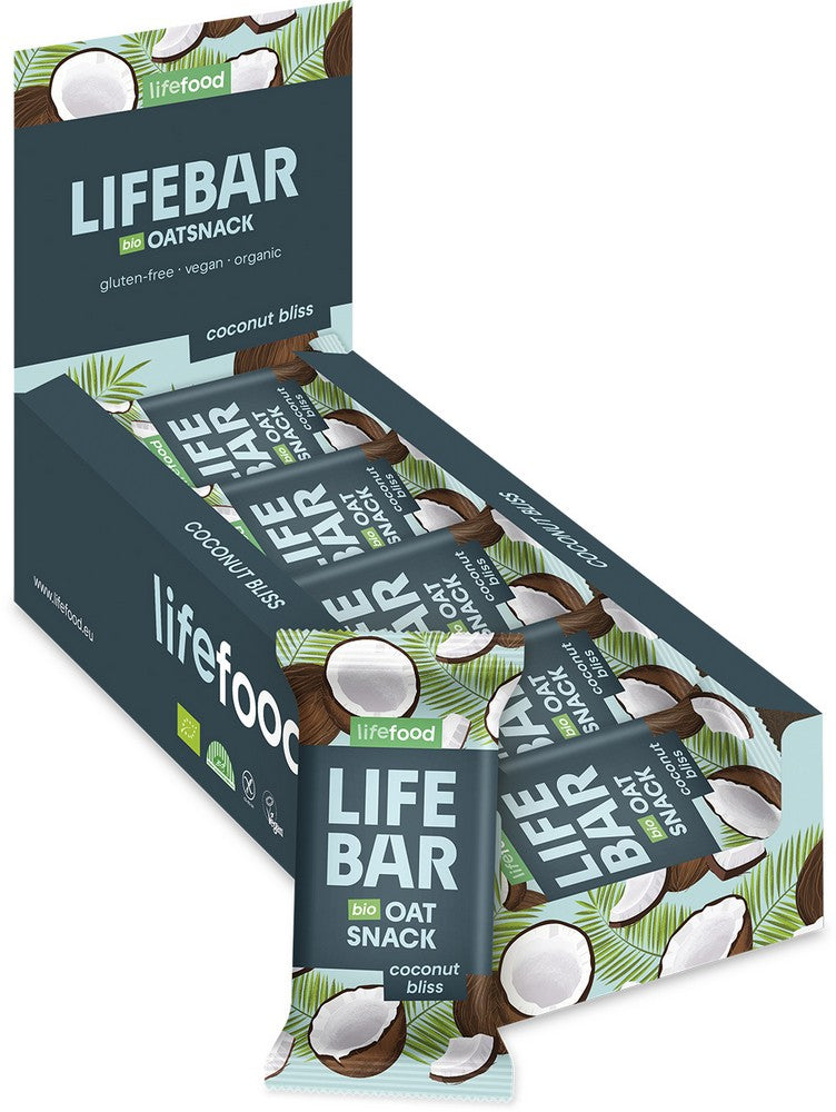Organic Lifebar Oat Snack Coconut Bliss 40g x 15 Organic Lifebar Oat Snack Coconut Bliss 40g x 15