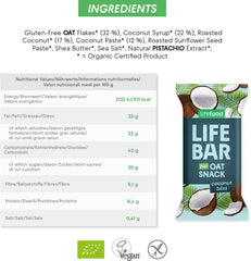 Organic Lifebar Oat Snack Coconut Bliss 40g x 15