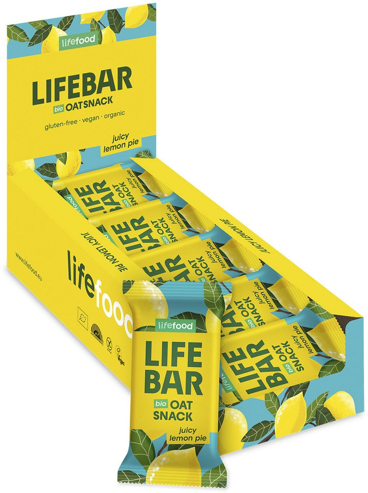 Organic Lifebar Oat Snack Juicy Lemon Pie 40g x 15 Organic Lifebar Oat Snack Juicy Lemon Pie 40g x 15