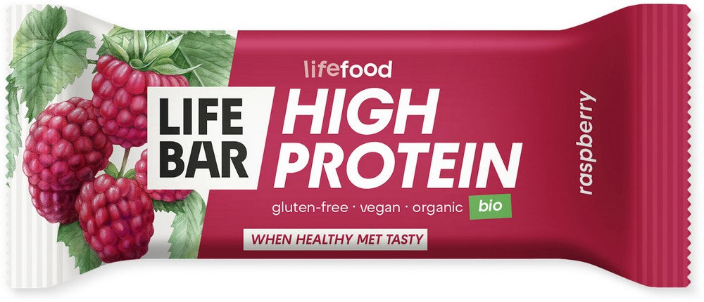 Organic Lifebar Protein Raspberry 40g x 15