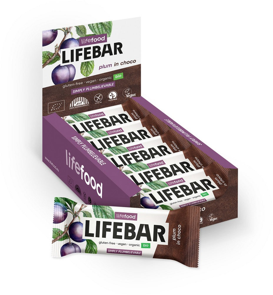 Organic Lifebar InChoco Plum RAW 40g x 15 Organic Lifebar InChoco Plum RAW 40g x 15