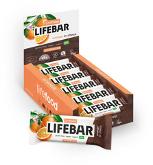 Organic Lifebar InChoco Orange RAW 40g x 15