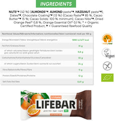 Organic Lifebar InChoco Orange RAW 40g x 15