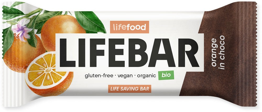 Organic Lifebar InChoco Orange RAW 40g x 15