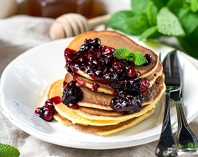 Blueberry Protein Pancakes