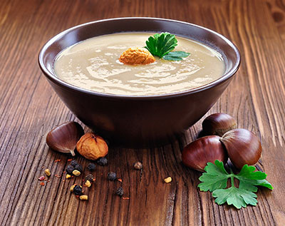 Creamy Cashew and Chestnut Soup