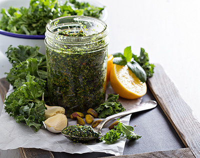 Kale Pesto with Flaxseed Oil