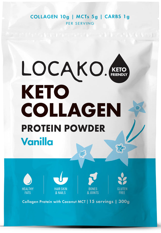 Keto Collagen Vanilla Protein Powder 300g - BBE Feb '23 and Mar '23