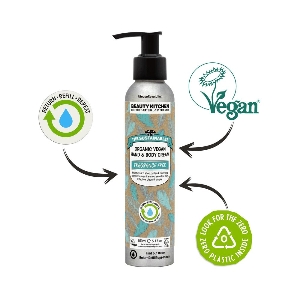 Fragrance Free Organic Vegan Hand & Body Lotion 150ml