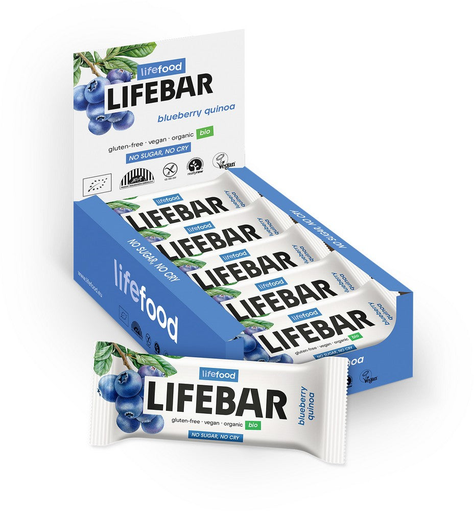 Organic Lifebar Blueberry Quinoa RAW 40g x 15