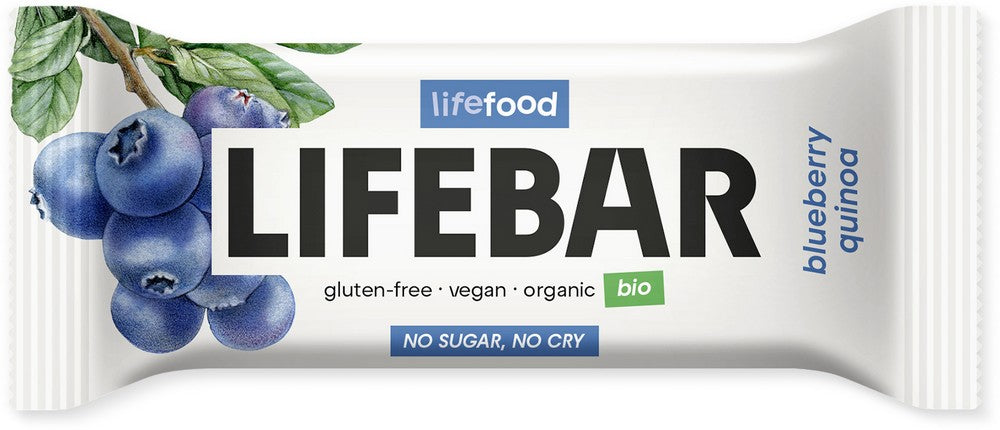 Organic Lifebar Blueberry Quinoa RAW 40g x 15