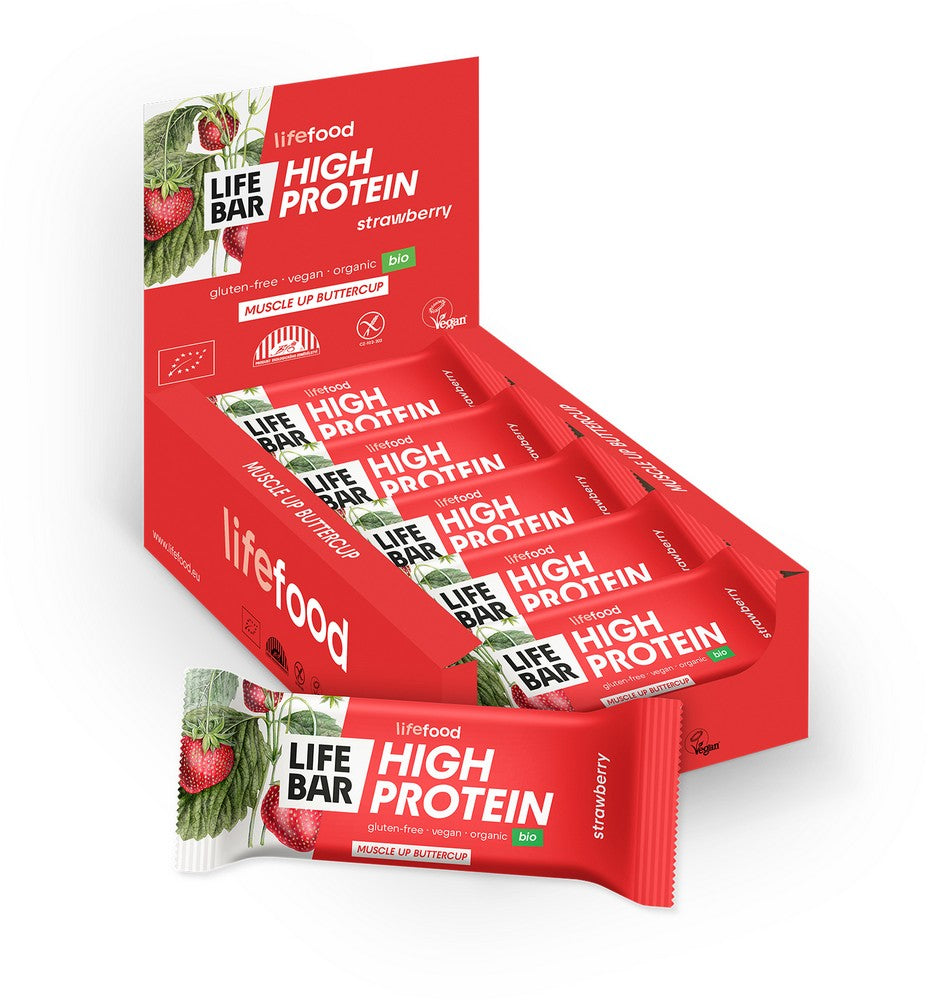 Organic Lifebar Protein Strawberry 40g x 15