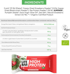 Organic Lifebar Protein Strawberry 40g x 15