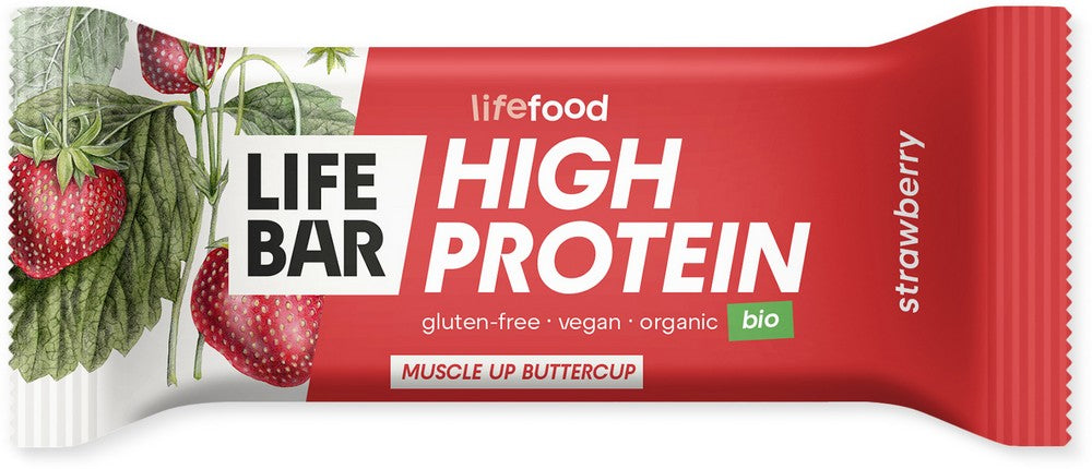 Organic Lifebar Protein Strawberry 40g x 15