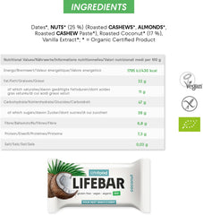 Organic Lifebar Coconut 25g x 20