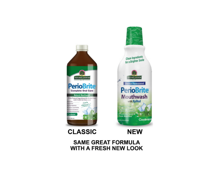 PerioBrite Mouthwash Natural Alcohol Free Cool Mint (480ml)